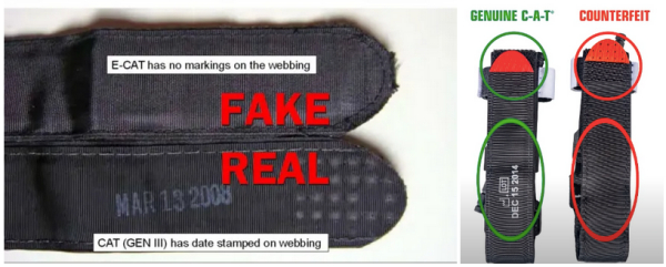 真的VS假的？如何识别假冒CAT止血带